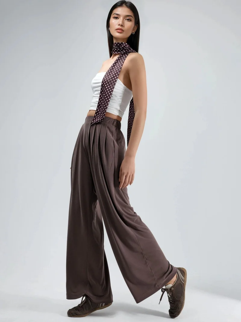 Busem BUSEM Pleated Wide Leg Pants with Pockets